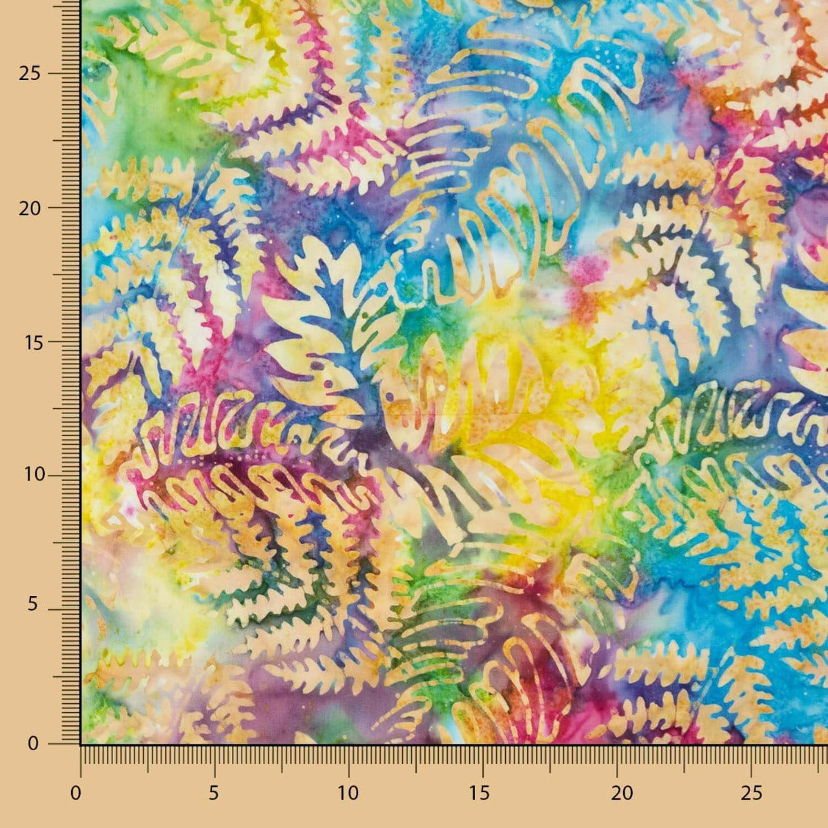 Batik Hojas Multicolor Amarillo - Ribes y Casals