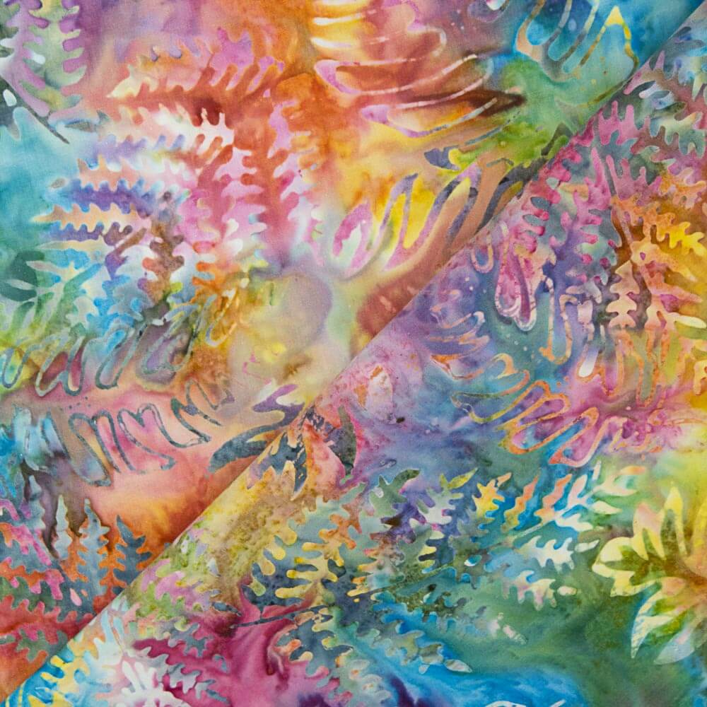 Batik Hojas Multicolor Rosas - Ribes y Casals