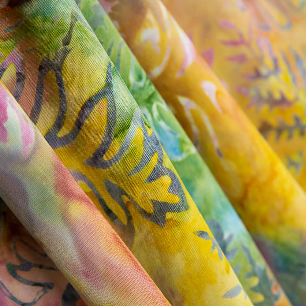 Batik Hojas Multicolor Rosas - Ribes y Casals