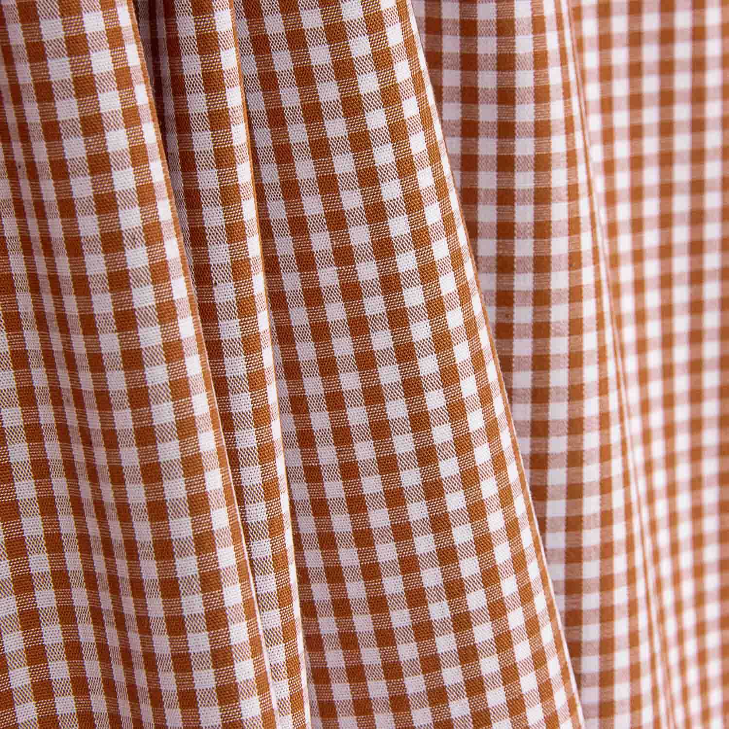 Popelín Algodón Cuadros Mini Arcilla - Ribes y Casals