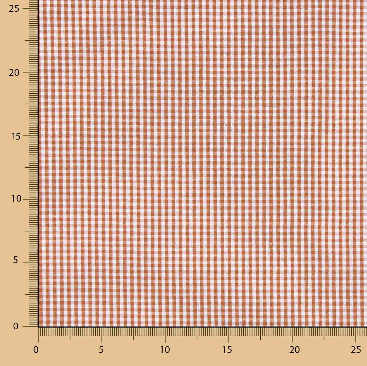 Popelín Algodón Cuadros Mini Arcilla - Ribes y Casals