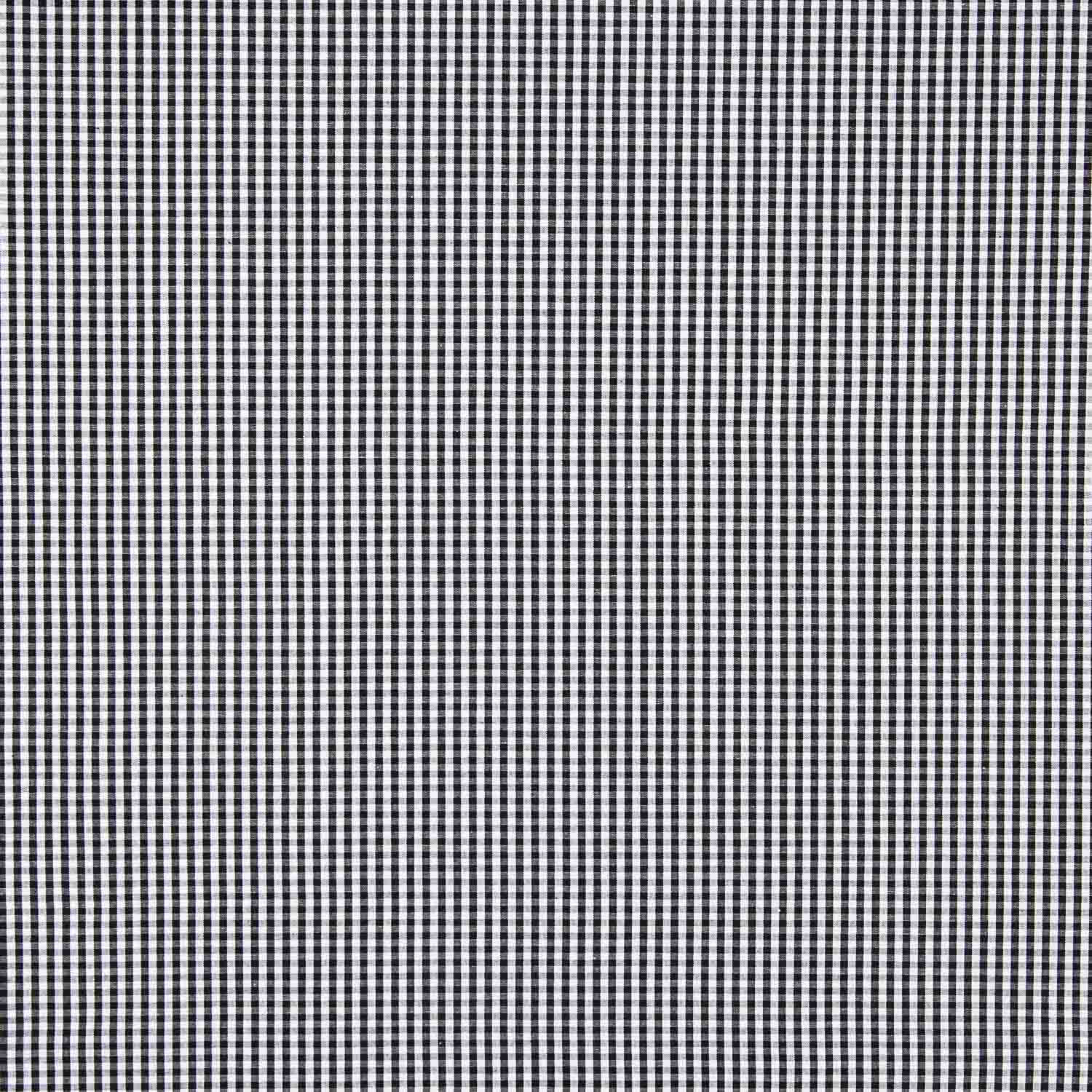 Popelín Algodón Cuadros Mini Negro - Ribes y Casals