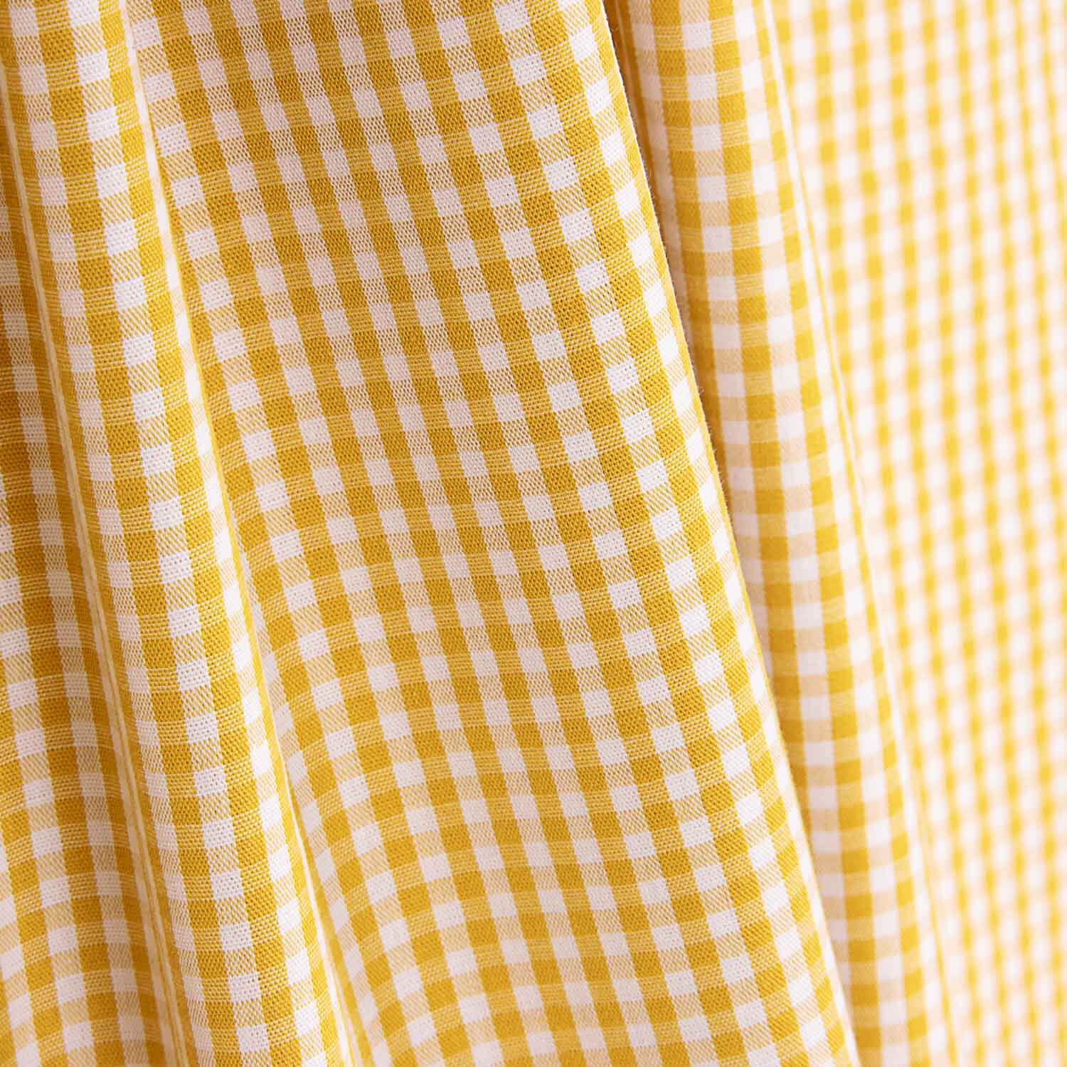 Popelín Algodón Cuadros Mini Ocre - Ribes y Casals