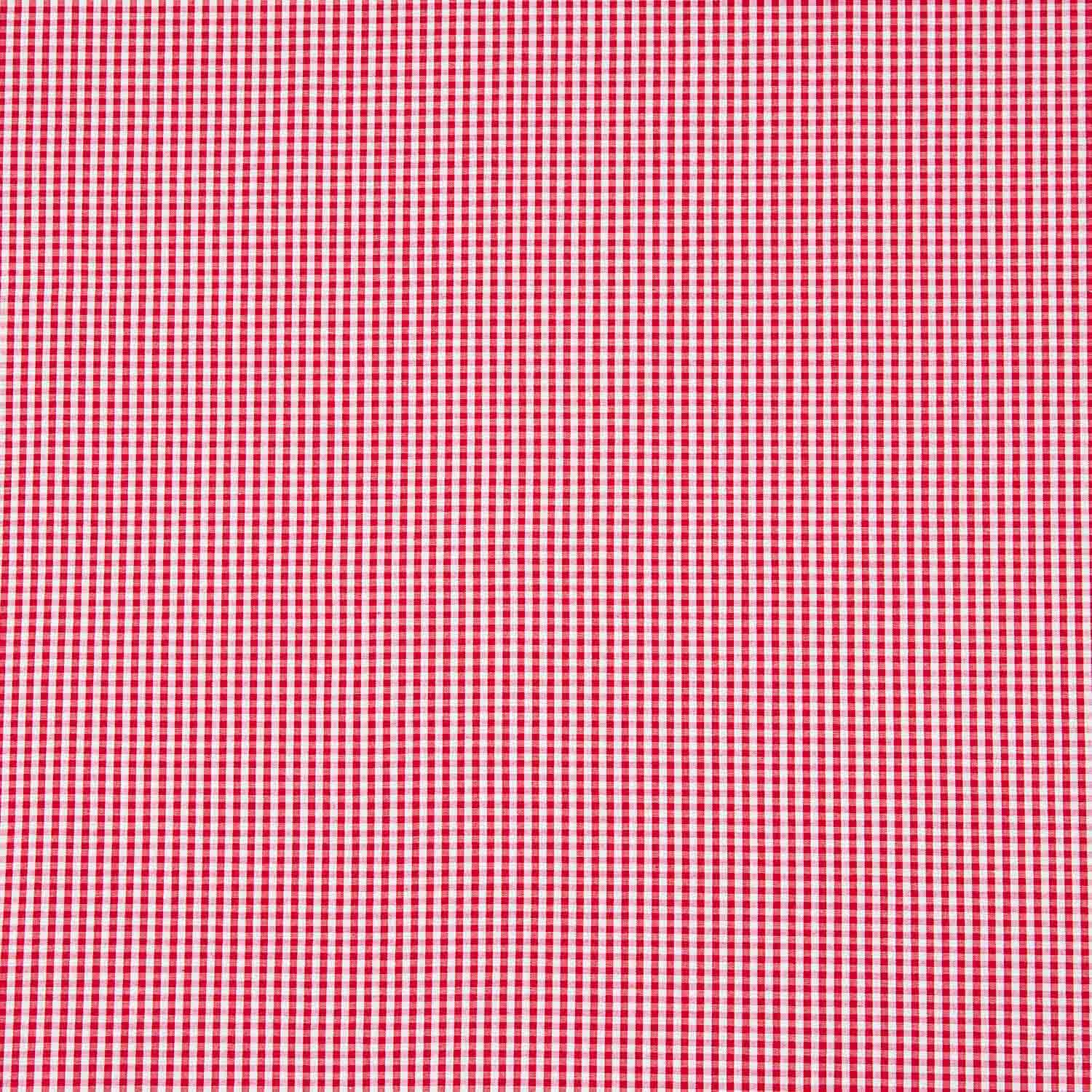 Popelín Algodón Cuadros Mini Rojo - Ribes y Casals