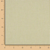 Popelín Algodón Cuadros Mini Verde Oliva - Ribes y Casals