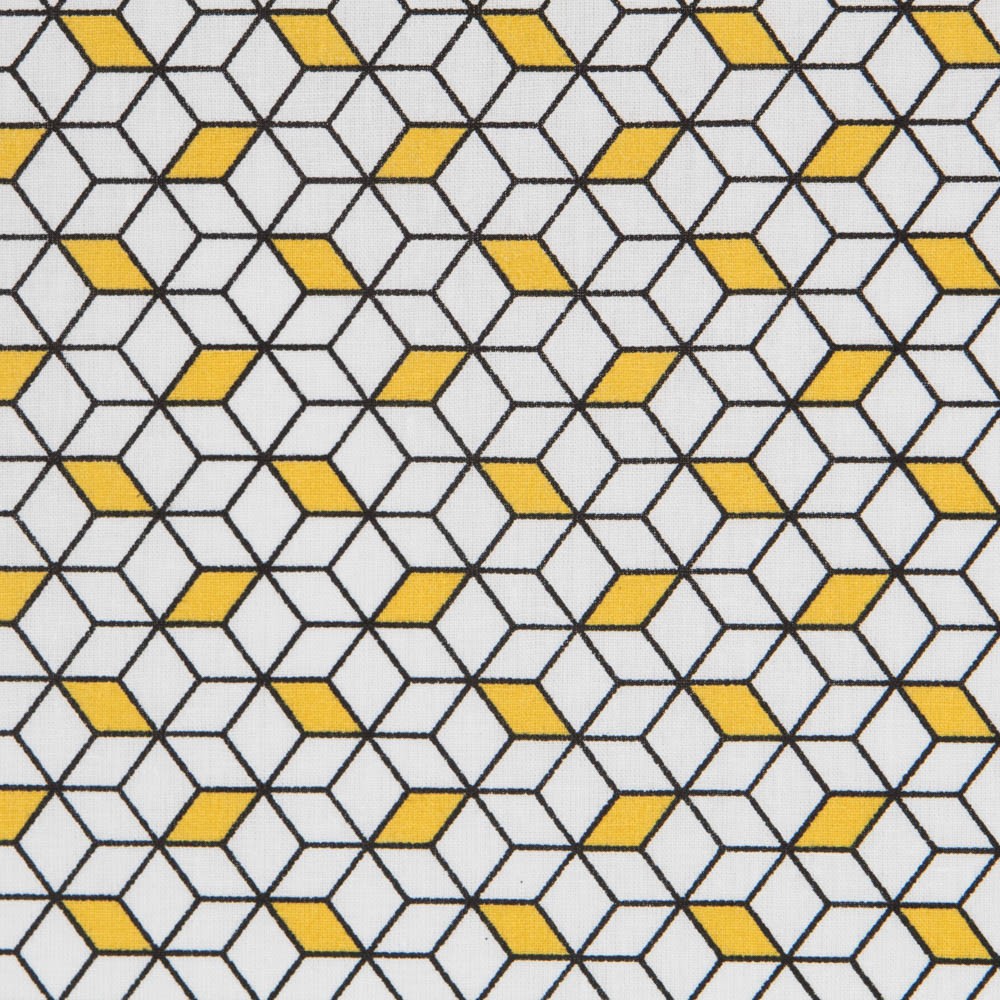 Popelín Algodón Cubic Amarillo - Ribes y Casals