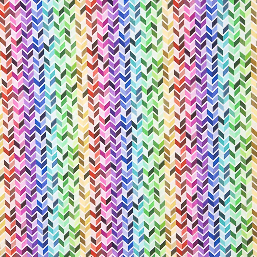 Popelín Algodón Chevron Multicolor - Ribes y Casals