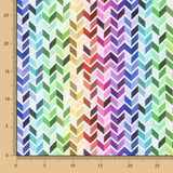 Popelín Algodón Chevron Multicolor - Ribes y Casals