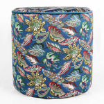 Puf Decorativo Tropical Azul 40x43cm - Ribes y Casals