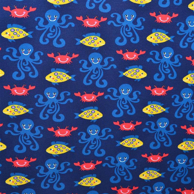 Punto Algodón Pulpo Fondo Marino - Ribes y Casals