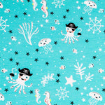 Punto Algodón Pulpos Verde Agua - Ribes y Casals