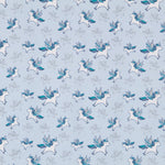 Punto Algodón Unicornios Azul - Ribes y Casals