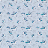 Punto Algodón Unicornios Azul - Ribes y Casals
