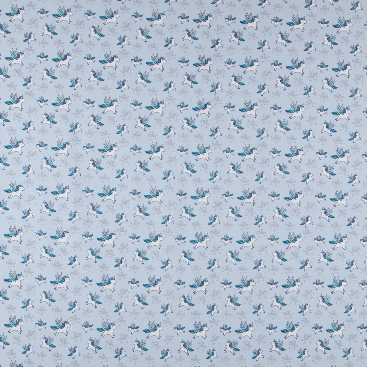 Punto Algodón Unicornios Azul - Ribes y Casals