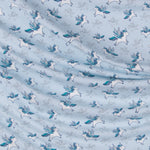 Punto Algodón Unicornios Azul - Ribes y Casals
