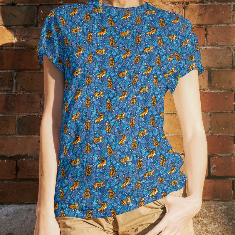 Punto Camiseta Tiger Azul - Ribes y Casals