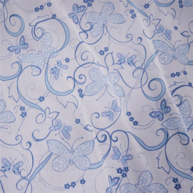 Punto Fino Lycra Ramas Azules - Ribes y Casals