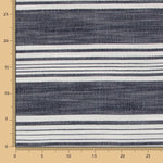 Punto Jacquard Listado Azul Denim - Ribes y Casals