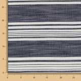 Punto Jacquard Listado Azul Denim - Ribes y Casals