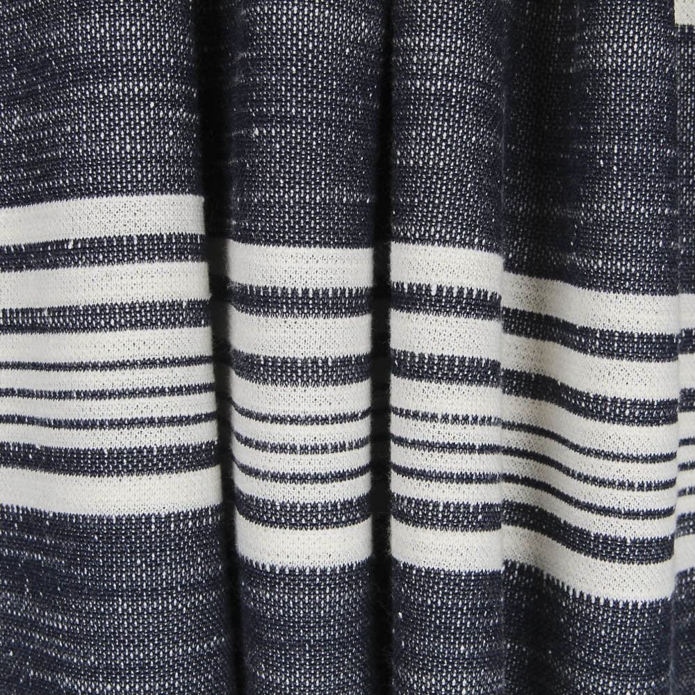 Punto Jacquard Listado Azul Denim - Ribes y Casals