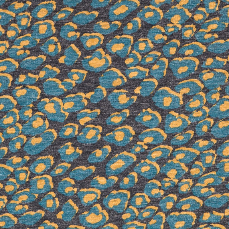 Punto Jersey Leopardo Aguamarina - Ribes y Casals