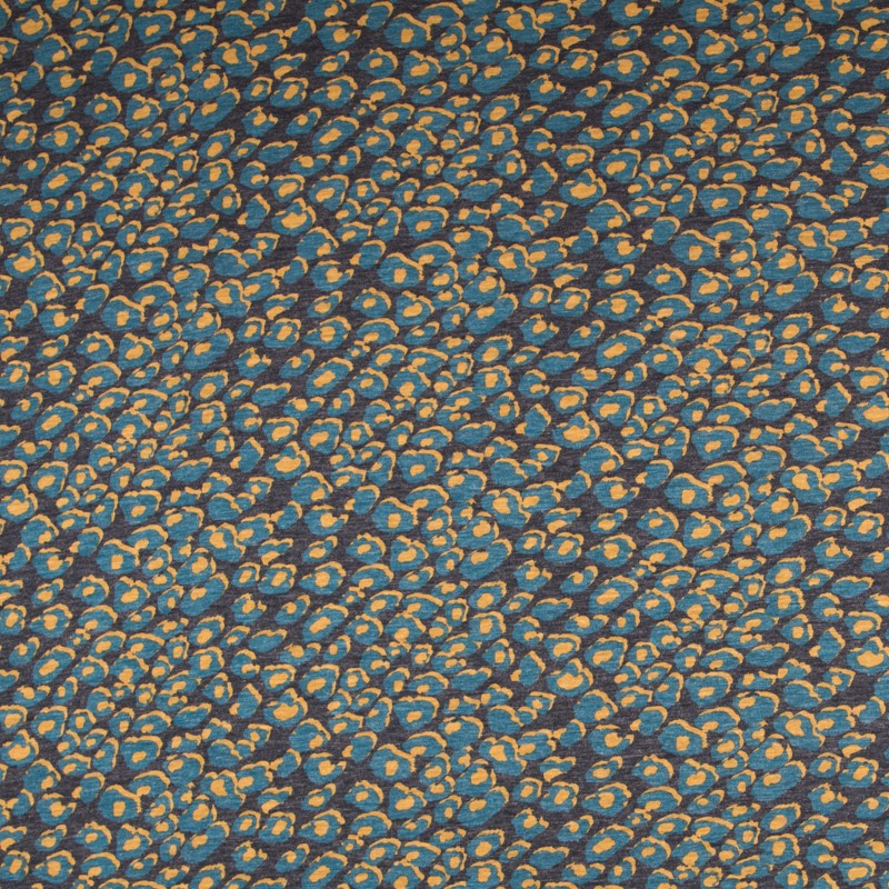 Punto Jersey Leopardo Aguamarina - Ribes y Casals