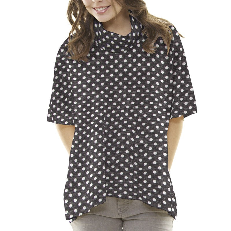 Punto Jersey Lunares Negra - Ribes y Casals