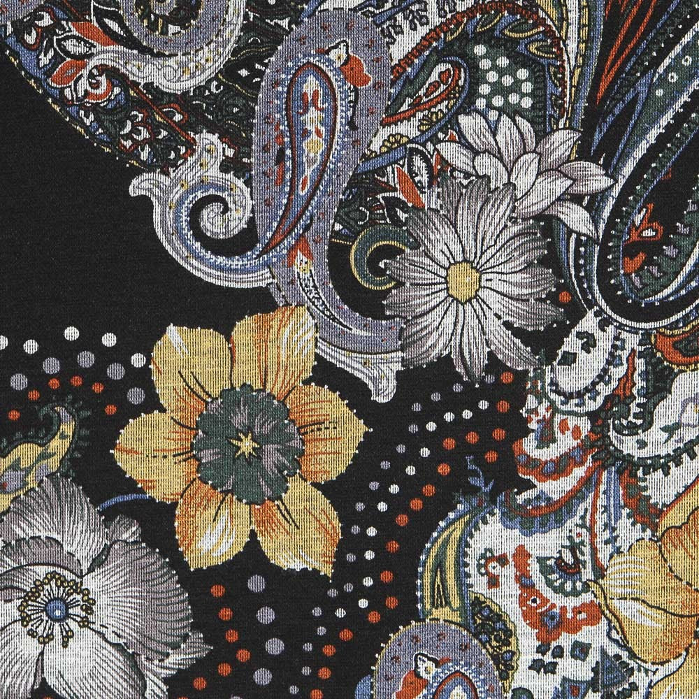 Punto Jersey Paisley Malva - Ribes y Casals