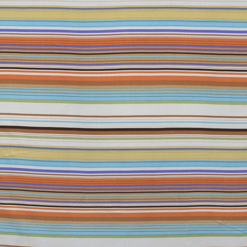 Punto Lycra Estampado Listas Multicolor - Ribes y Casals