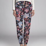 Punto Poliéster Flores Negro - Ribes y Casals