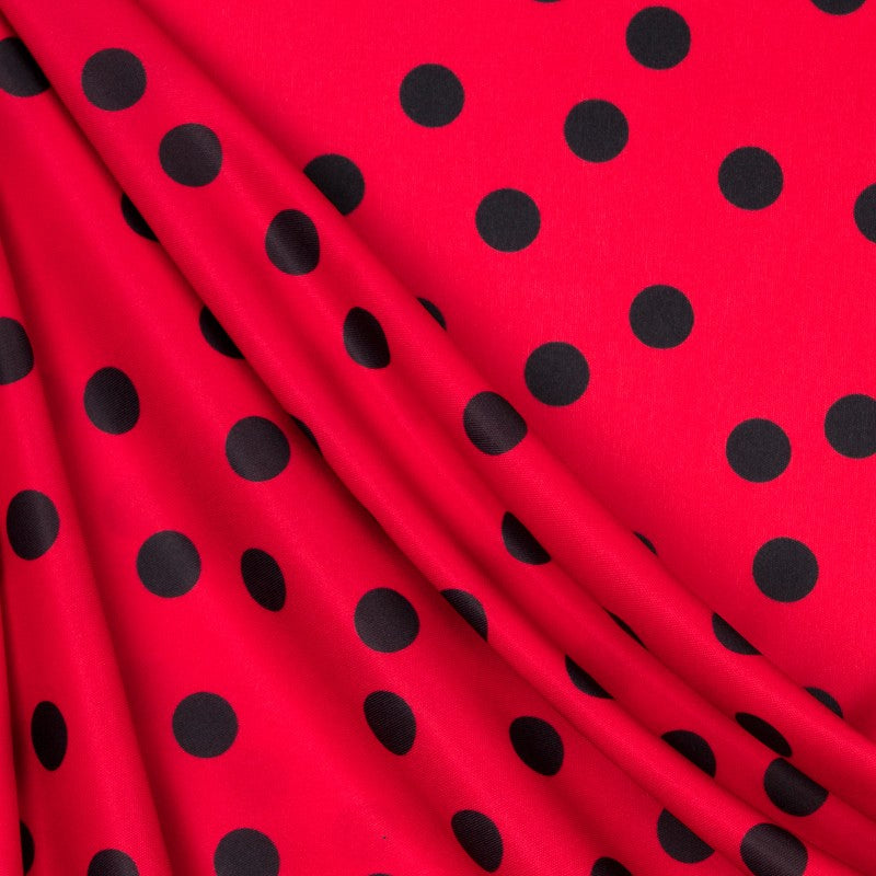 Punto Seda Flamenco Negro 18mm Rojo - Ribes y Casals