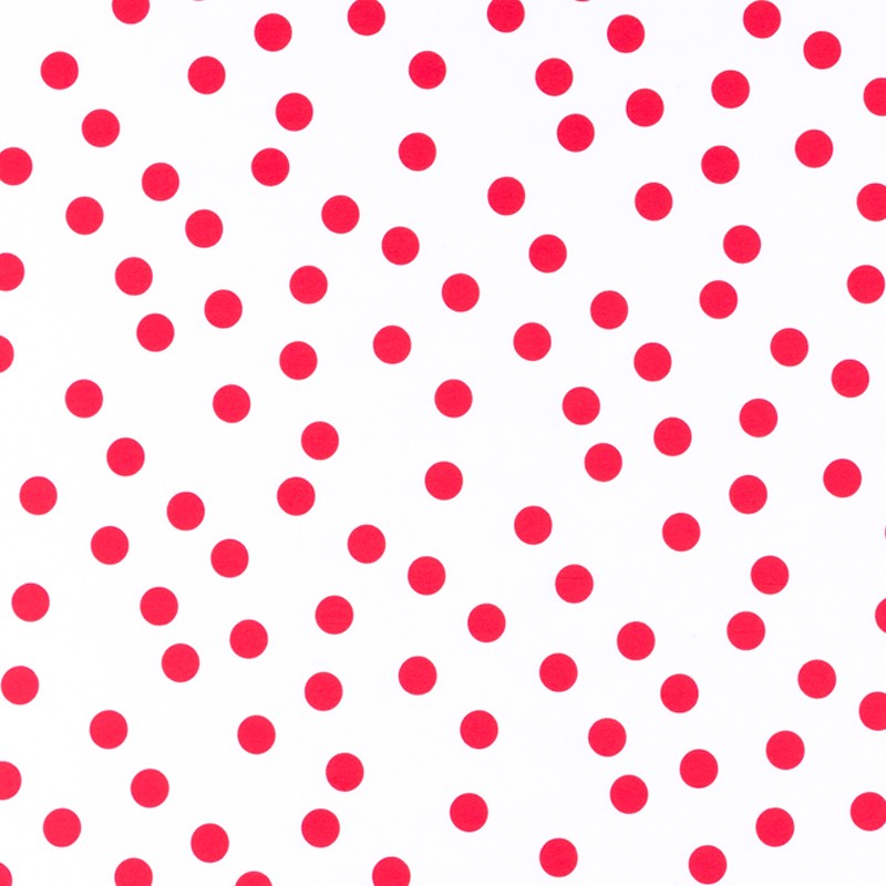 Punto Seda Flamenco Rojo 18mm Blanco - Ribes y Casals