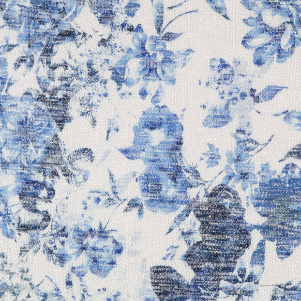 Punto Tricot Floral Azul - Ribes y Casals