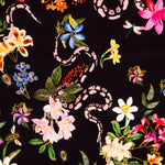 Punto Viscosa Floral Negra - Ribes y Casals