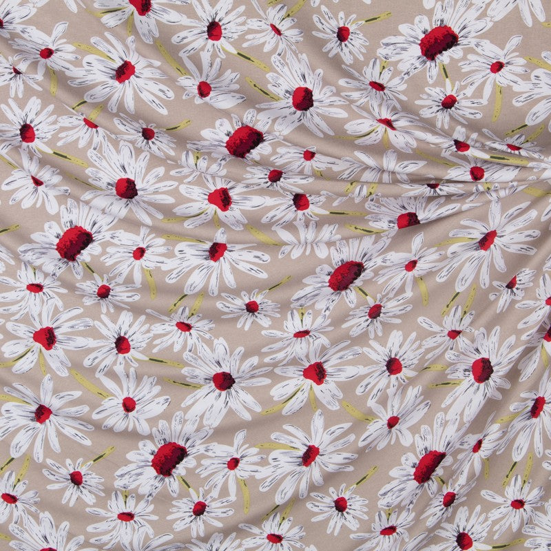 Punto Viscosa Margaritas Beige - Ribes y Casals