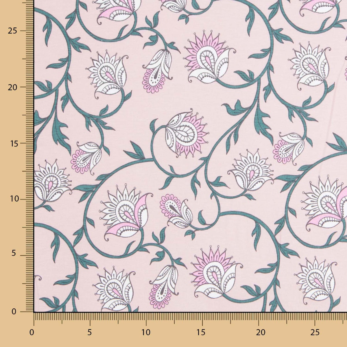 Punto Algodón Glitter Flowers Dusty - Ribes y Casals