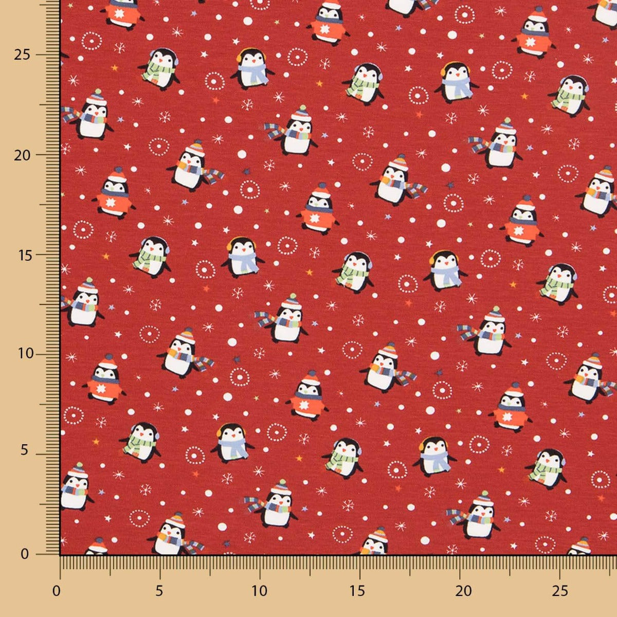 Punto Algodón Pingüinos Grana - Ribes y Casals