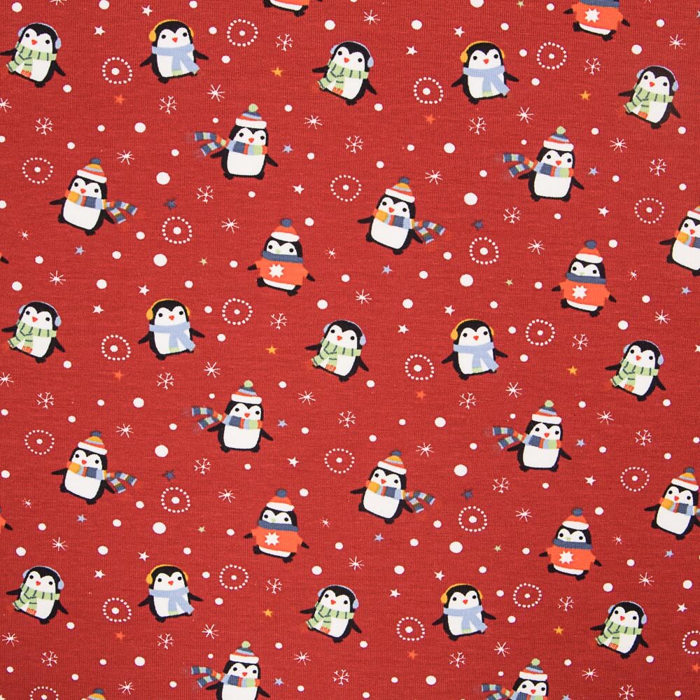 Punto Algodón Pingüinos Grana - Ribes y Casals