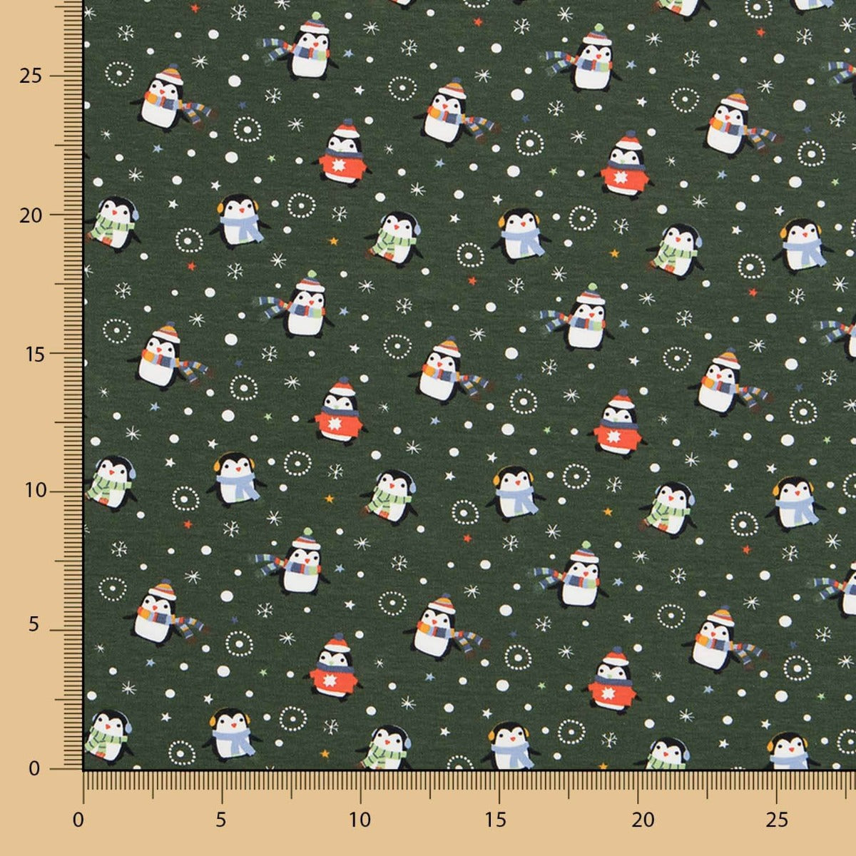 Punto Algodón Pingüinos Verde - Ribes y Casals