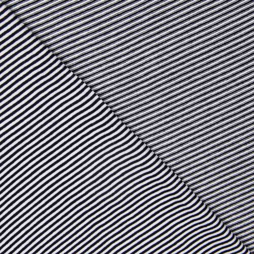 Punto Viscosa Rayas Mini Negro - Ribes y Casals