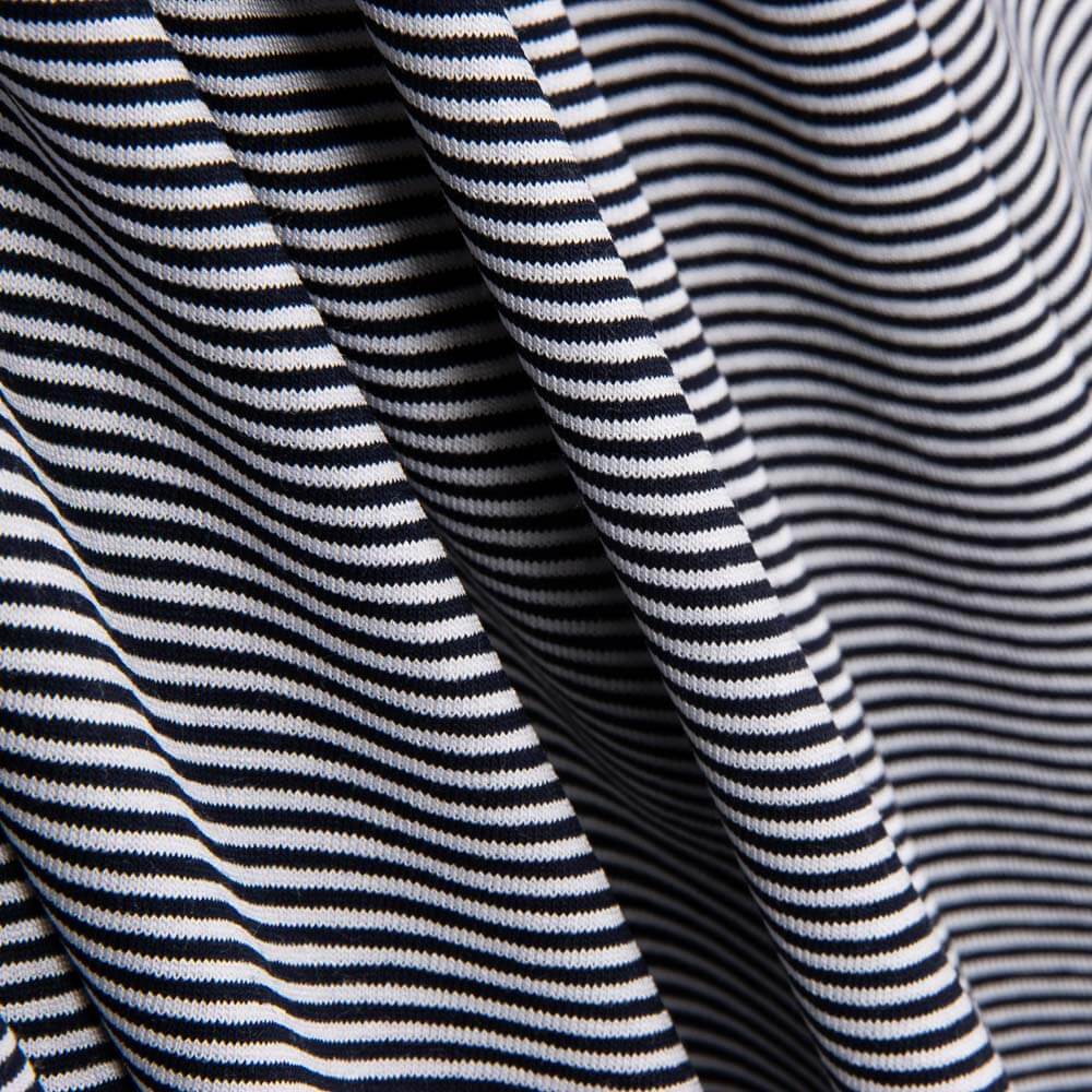 Punto Viscosa Rayas Mini Negro - Ribes y Casals