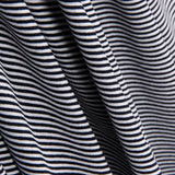 Punto Viscosa Rayas Mini Negro - Ribes y Casals