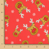 Punto Algodón Reno Rojo Navidad - Ribes y Casals