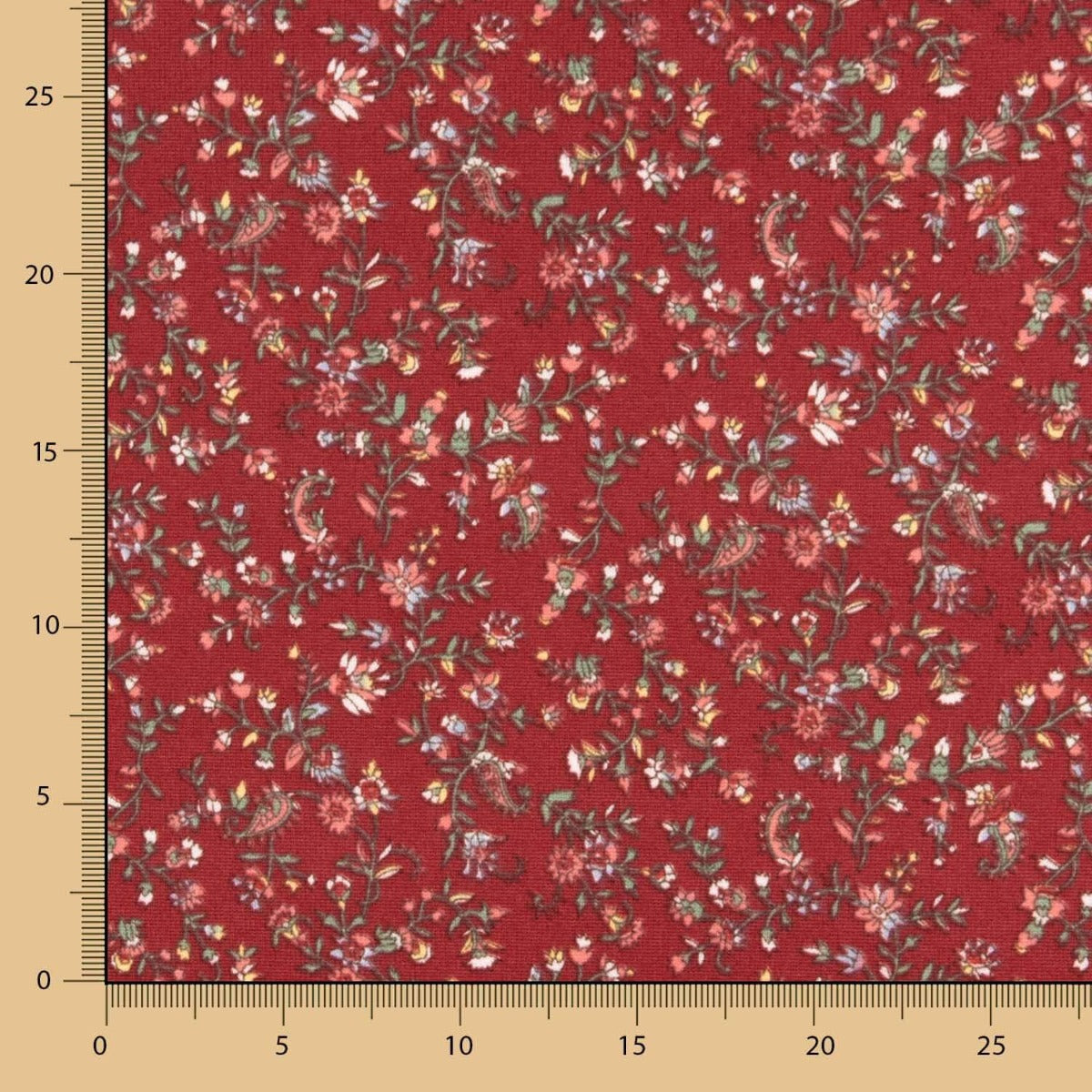 Punto Angora Flores Folk Rojo - Ribes y Casals