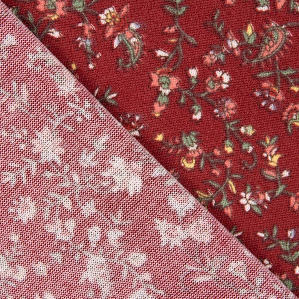 Punto Angora Flores Folk Rojo - Ribes y Casals