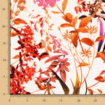 Punto Viscosa Floral Coral - Ribes y Casals