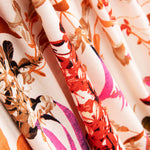 Punto Viscosa Floral Coral - Ribes y Casals