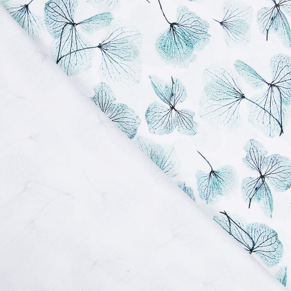 Punto Felpa Floral Aguamarina Oeko-Tex® - Ribes y Casals