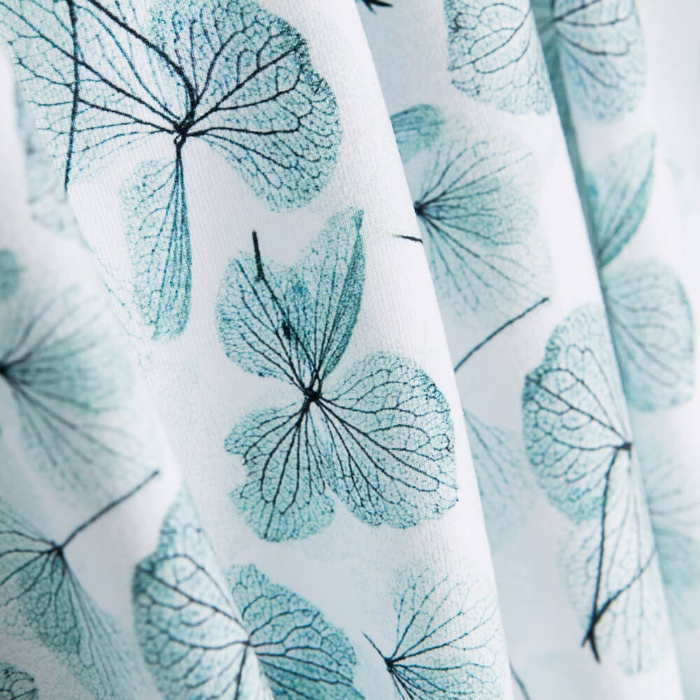 Punto Felpa Floral Aguamarina Oeko-Tex® - Ribes y Casals