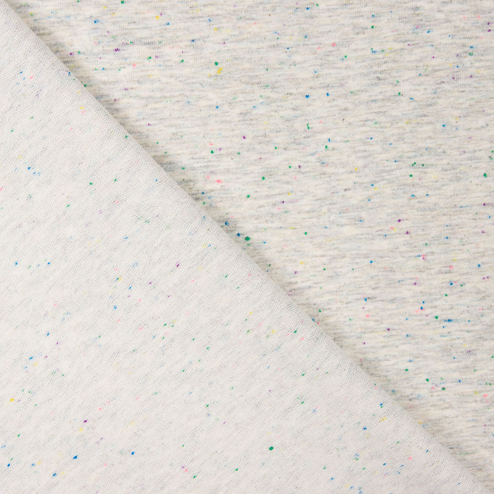 Punto Felpa Gris Claro Motitas - Ribes y Casals